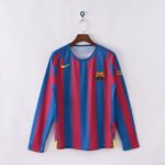 Barcelona Home Champions Final Long Sleeve Retro Jersey 2005/06
