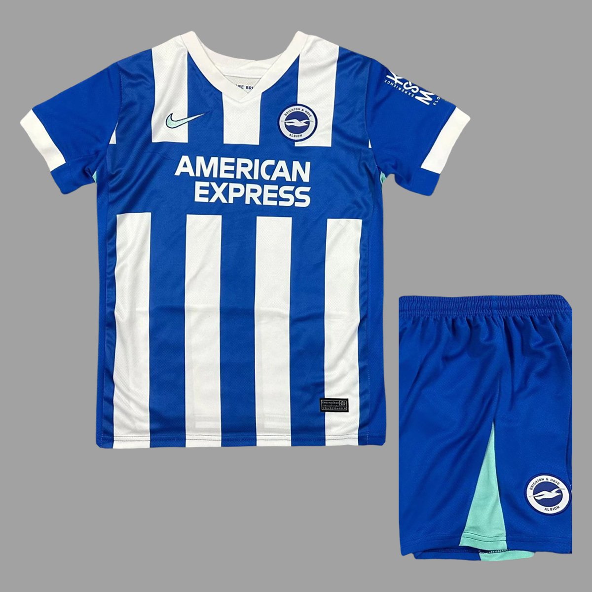 25_26 Brighton Home Kids Soccer Jersey Size 16-28 1_1 Kids Kit Brighton Home Jersey 2025/26 - Image 1