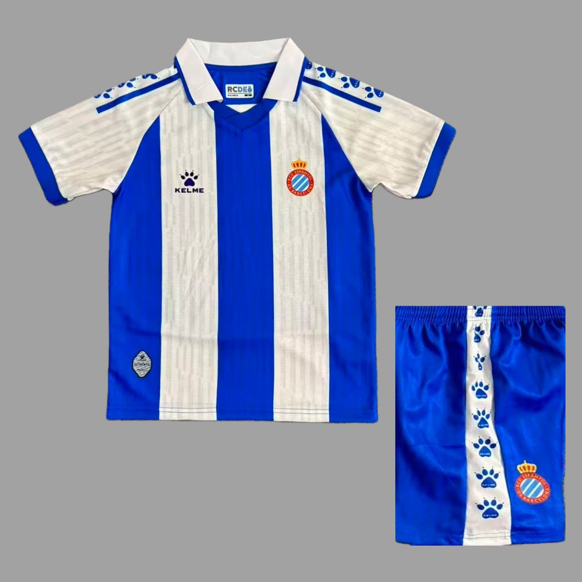 25_26 Espanyol Home Kids Soccer Jersey 1 Kids Kit Espanyol Home Jersey 2025/26 - Image 1