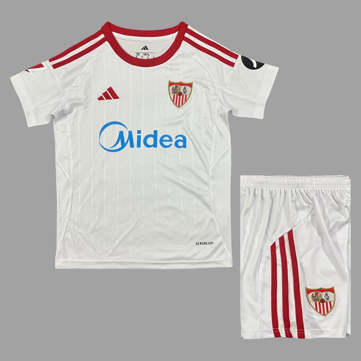 25_26 Sevilla Home Kids Soccer Jersey 1 Kids Kit Sevilla Home Jersey 2025/26 - Image 1