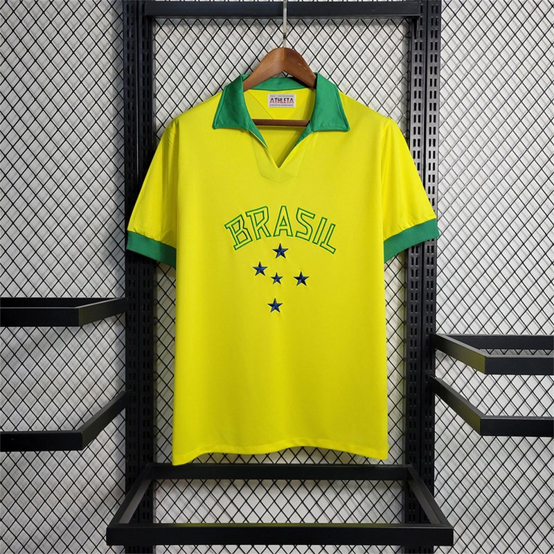 1958 Brazil home 1 Brazil Home Retro Jersey 1958 - Image 1