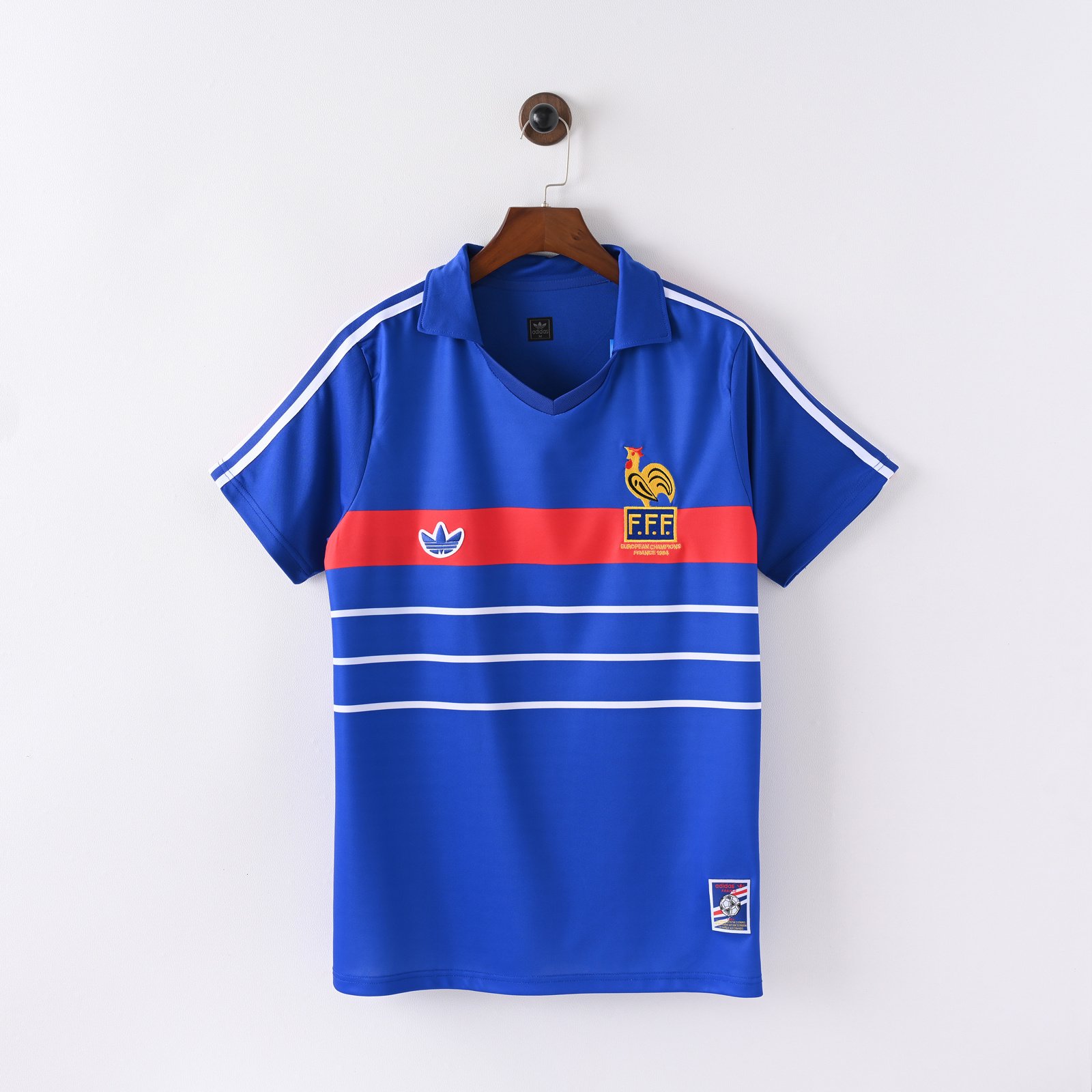 1984 France Home Retro Soccer Jersey 1 France Home Retro Jersey 1984 - Image 1