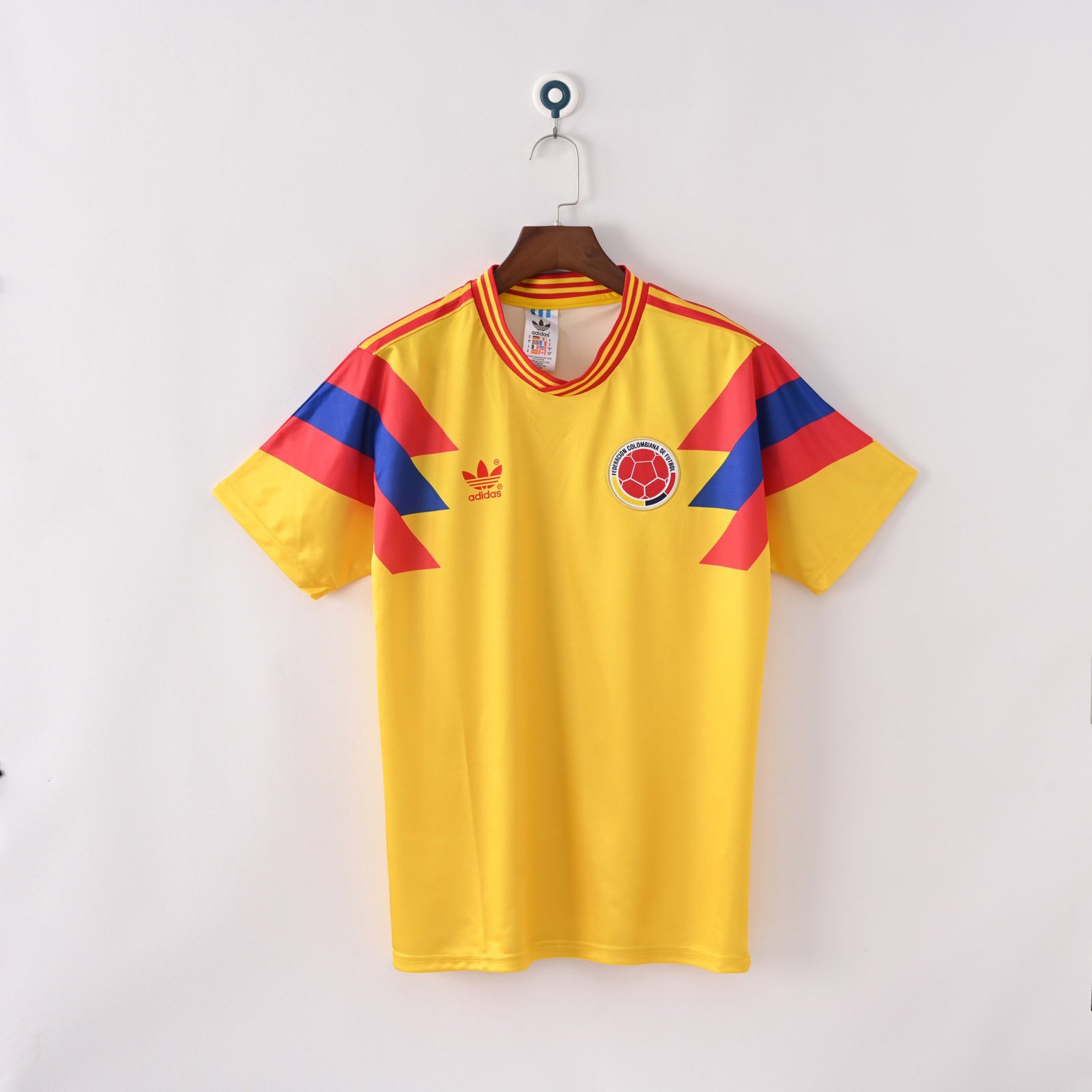 1990 Colombia Home Retro Soccer Jersey 1 Colombia Home Retro Jersey 1990 - Image 1