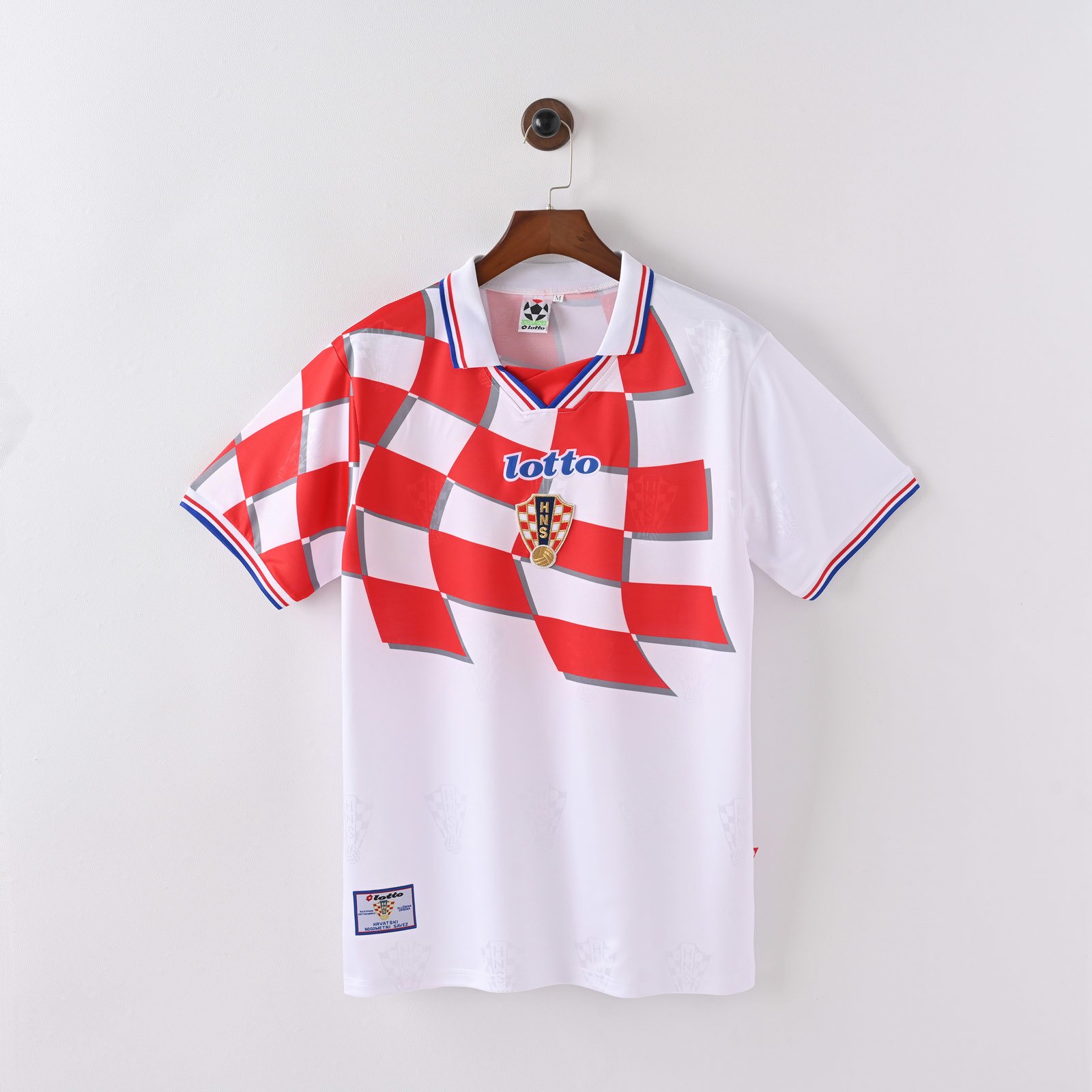1998 Croatia Home Retro Soccer Jersey 1 Croatia Home Retro Jersey 1998 - Image 1