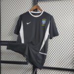 Brazil Goalkeeper Black Retro Jersey 2002 - Image 3