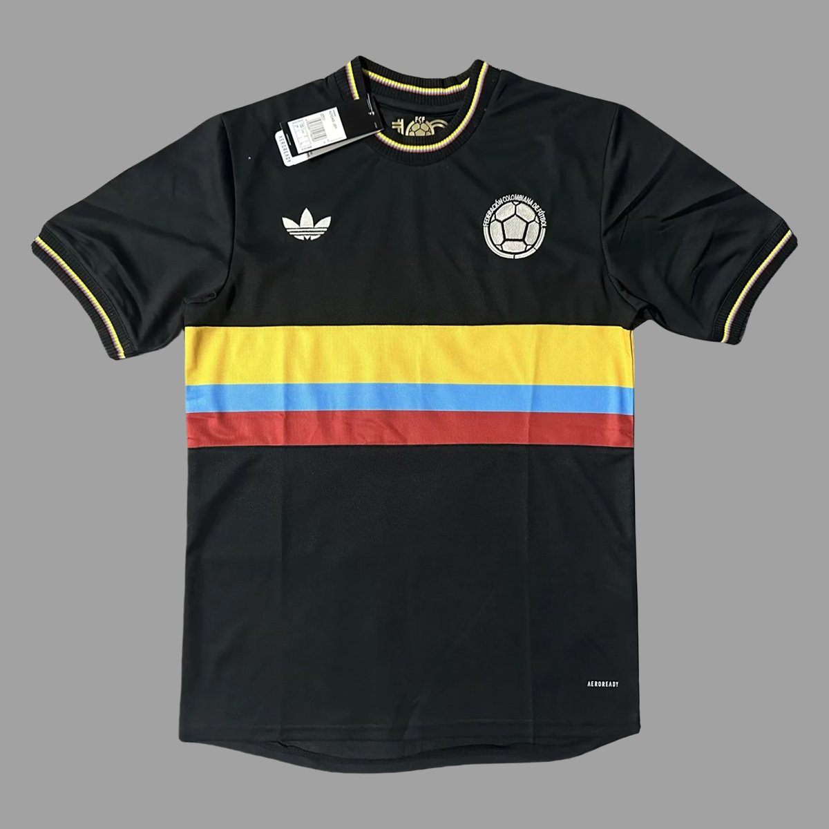 2024 Colombia Centenary Version Black Soccer Jersey 1 Colombia 100th Anniversary Black Fan Jersey 2024 - Image 1