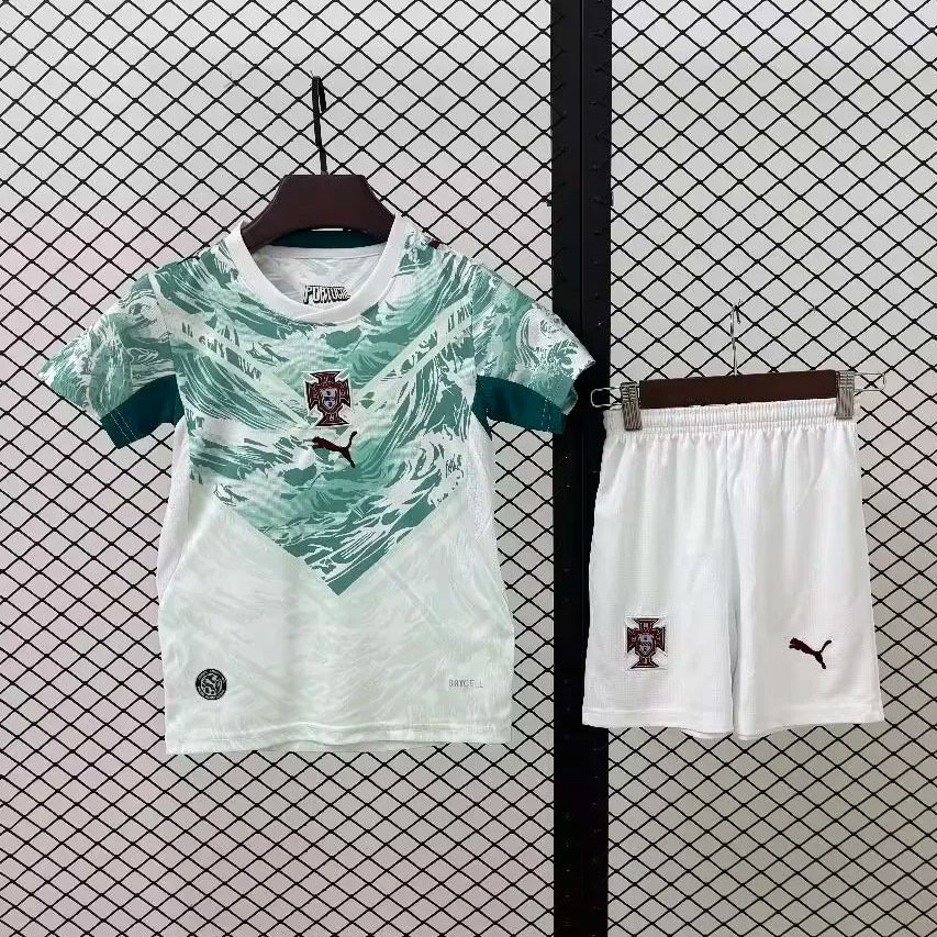 2026 Portugal Away Kids Soccer Jersey 1 Kids Kit Portugal Away Jersey 2026 - Image 1