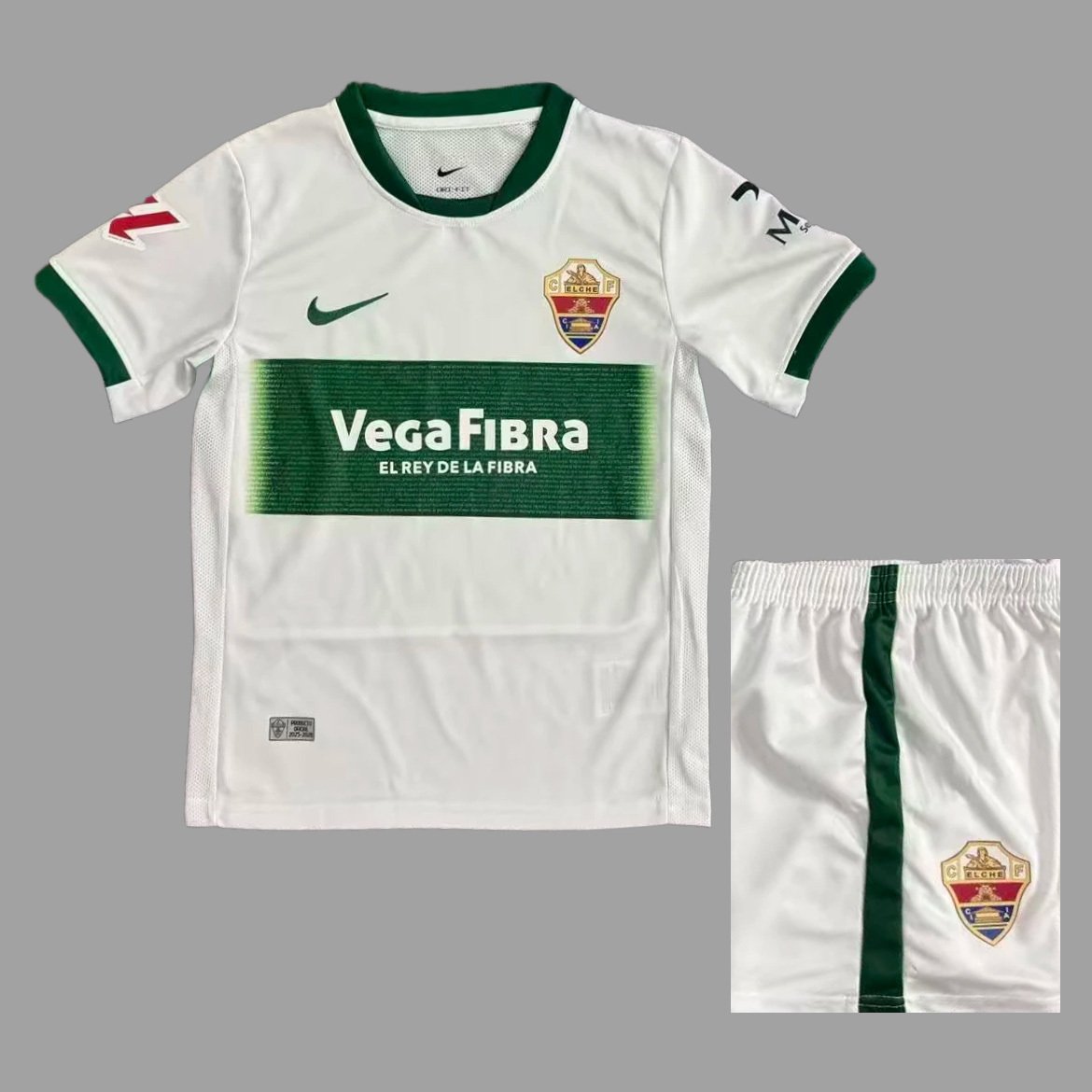 25_26 Elche Home Kids Soccer Jersey 1 Kids Kit Elche Home Jersey 2025/26 - Image 1