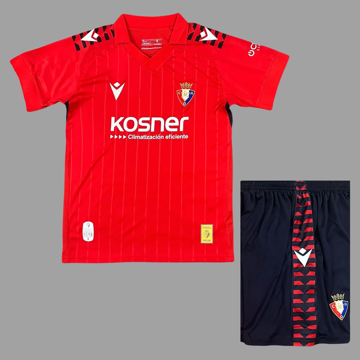 25_26 Osasuna Home Kids Soccer Jersey 1 Kids Kit Osasuna Home Jersey 2025/26 - Image 1