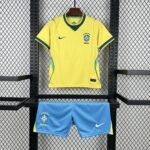 Kids Kit Brazil Home Jersey 2025/26