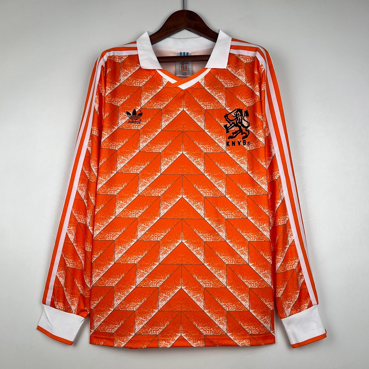 1988 Netherlands Home Long Sleeve Retro Soccer Jersey 1 Netherlands Long Sleeve Home Retro Jersey 1988 - Image 1