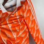 Netherlands Long Sleeve Home Retro Jersey 1988 - Image 4