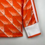 Netherlands Long Sleeve Home Retro Jersey 1988 - Image 7