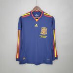 Spain Long Sleeve Away Retro Jersey 2010