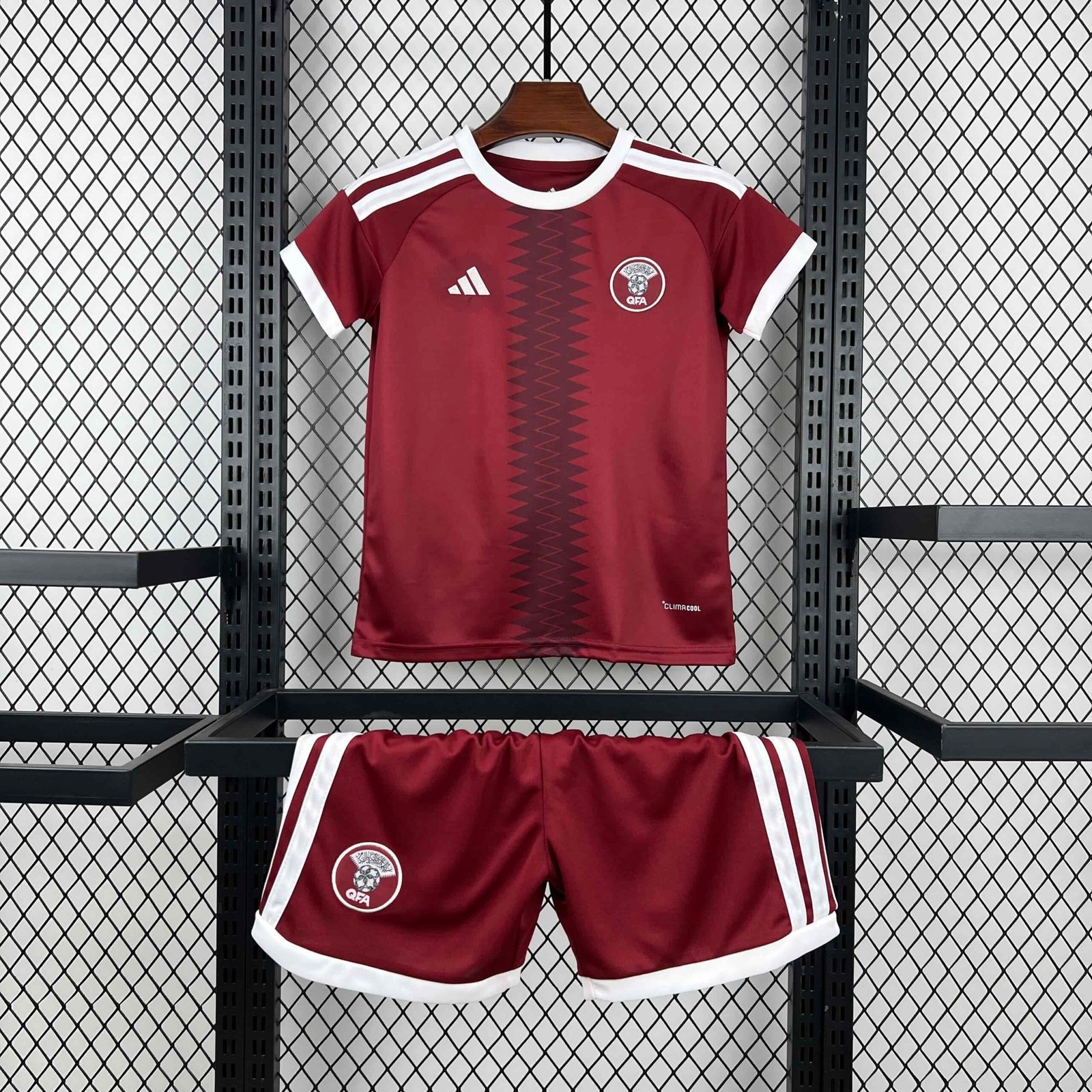 26-27 Qatar World Cup Kids Home Kit 1 Kids Kit Qatar Home Jersey 2026 - Image 1
