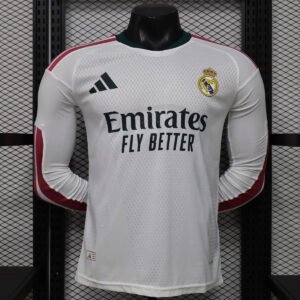 Real Madrid Home Long Sleev Authentic Jersey