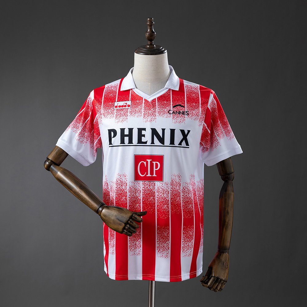 AS Cannes 91-92 Home Retro Jersey 1 AS Cannes Home Retro Jersey 91/92