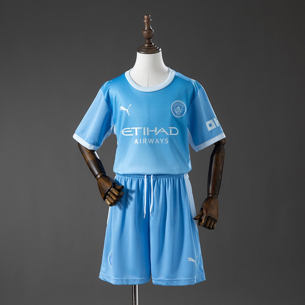Equipamento infantil do Manchester City para jogos em casa, 26-27, n.º 1 Equipamento infantil do Manchester City para jogos em casa 26/27